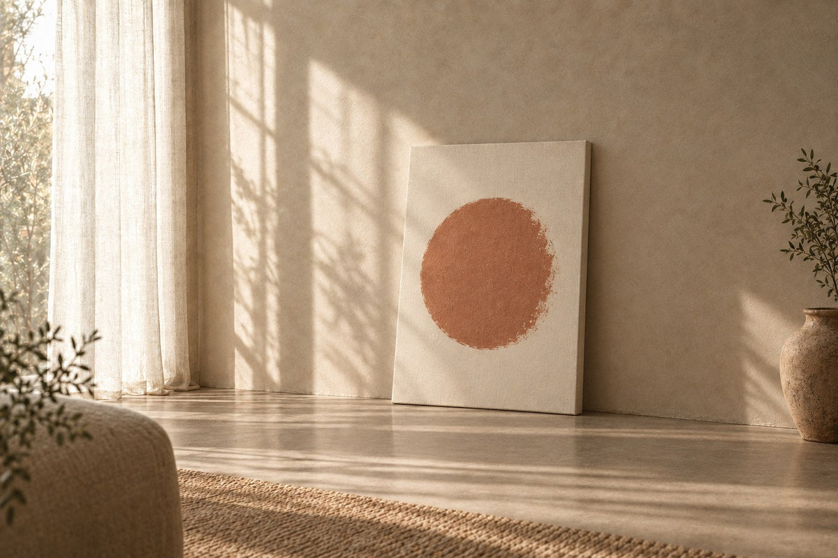 Kiln Canvas — A clay circle, edge left rough where the brush ran dry