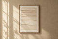 Salish Framed Print — Tide lines drawn in three tones of bone, spaced the way water leaves sand