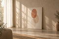 Vashon Canvas — Three stacked ovals in clay, plaster and bone, overlapping where they touch